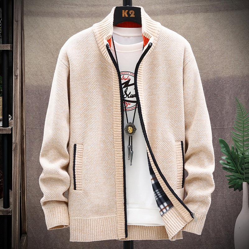 Men's Thick Padded Jumper Cardigan
