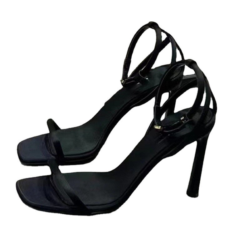 Strap Square Toe High Heel Sandals