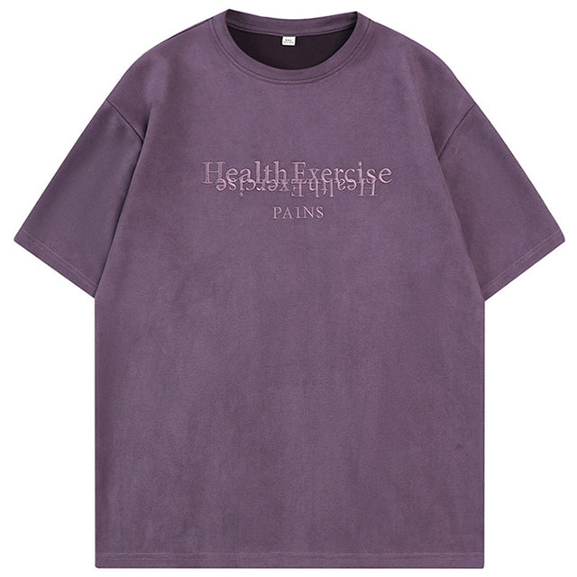 Men and Women Vintage Oversized Suede T-Shirt
