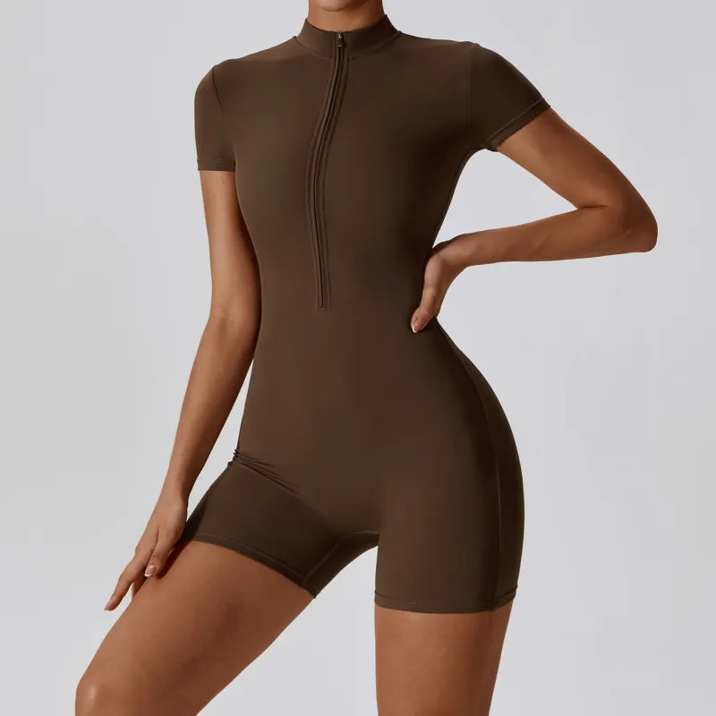 Women Zipper Yoga Jumpsuit