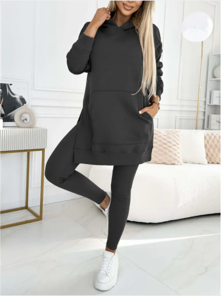Women Thick Hooded Sweatsuit Set