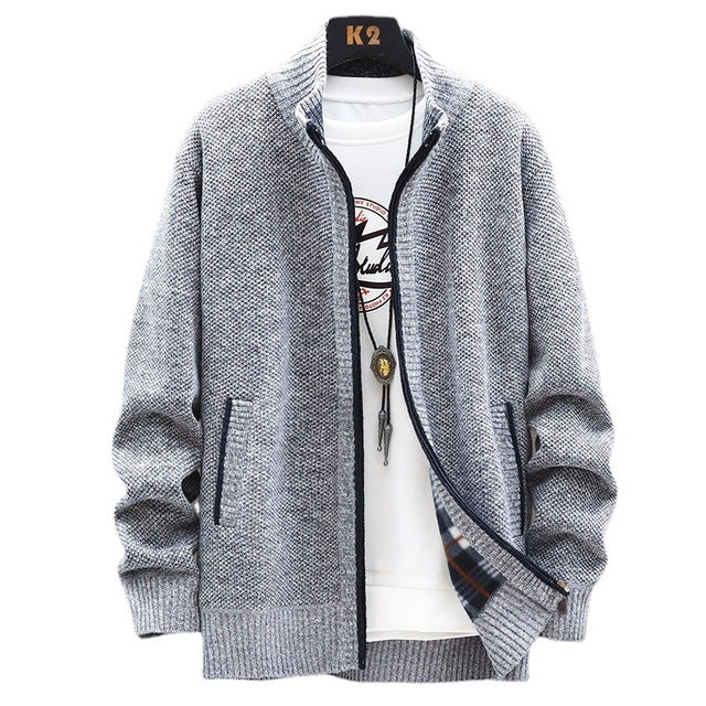 Men's Thick Padded Jumper Cardigan