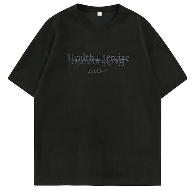 Men and Women Vintage Oversized Suede T-Shirt