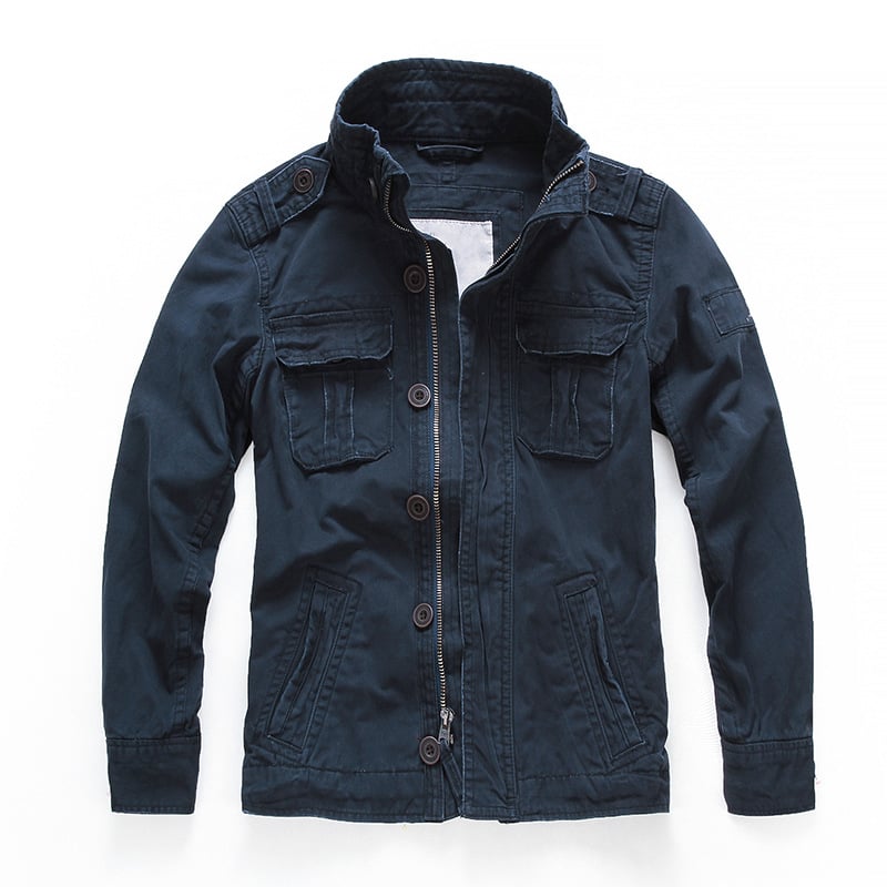 Men Camouflage Denim Jacket