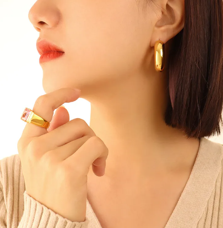 U-Shaped Geometric Earrings for Women