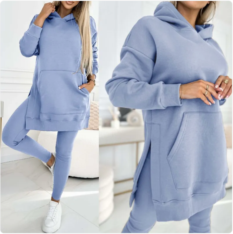 Women Thick Hooded Sweatsuit Set