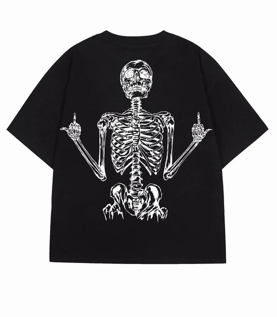 Men and Women Gothic Spider Print Cotton T-Shirt