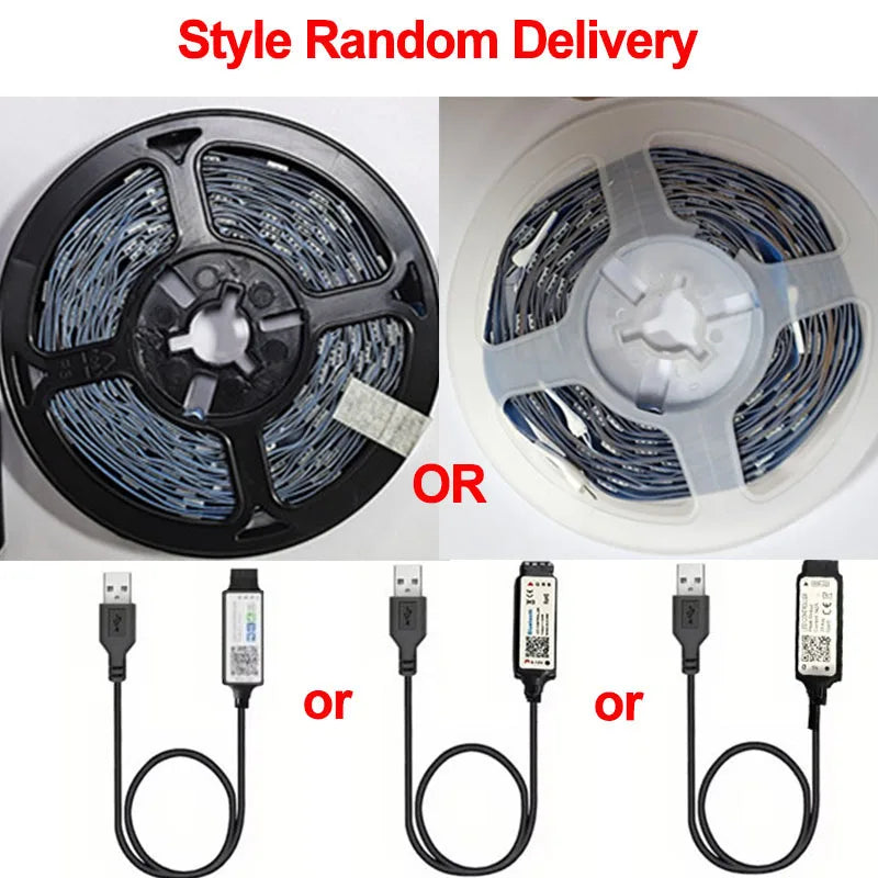 Bluetooth LED Lights Strip 5050 Smart APP Remote Control Flexible Diode Lamp RGB Tape Backlights Game Room Christmas Decoration