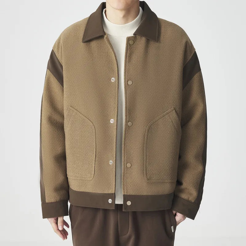 Men Lapel Down Jacket