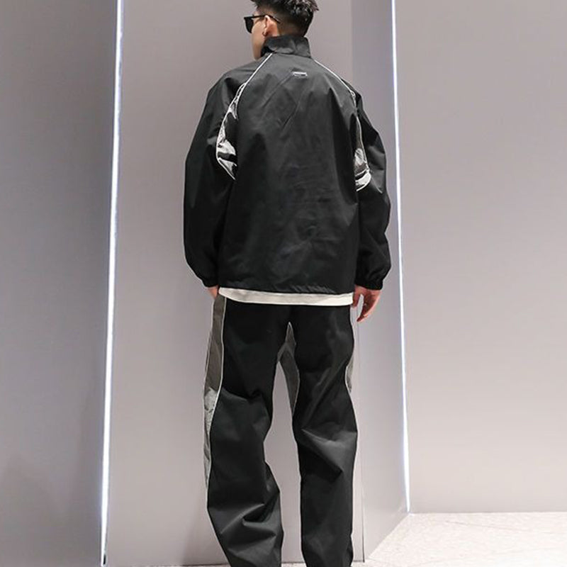 Men Trendy Stand Collar Pullover Jacket