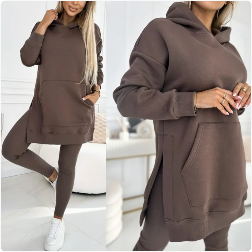 Women Thick Hooded Sweatsuit Set