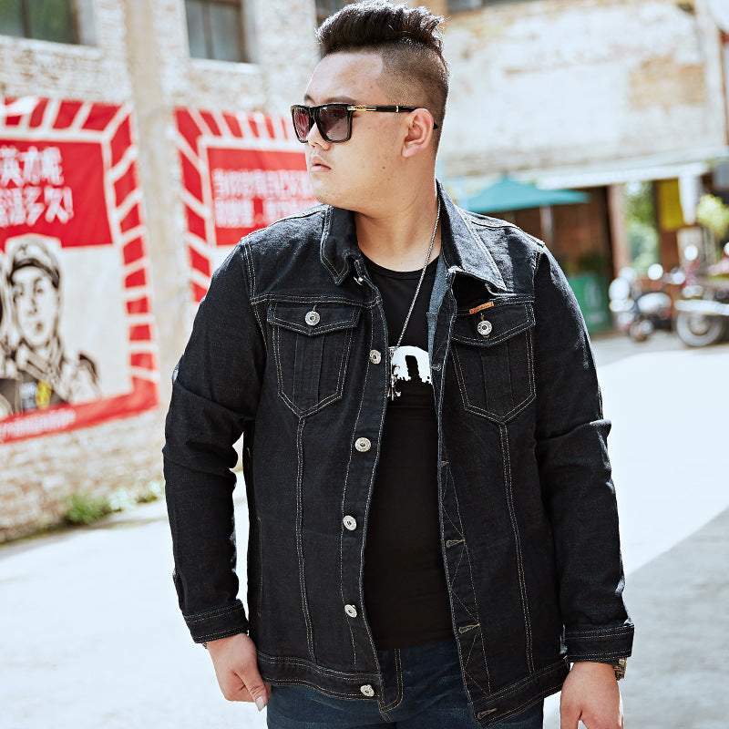 Men Plus Size Denim Jacket