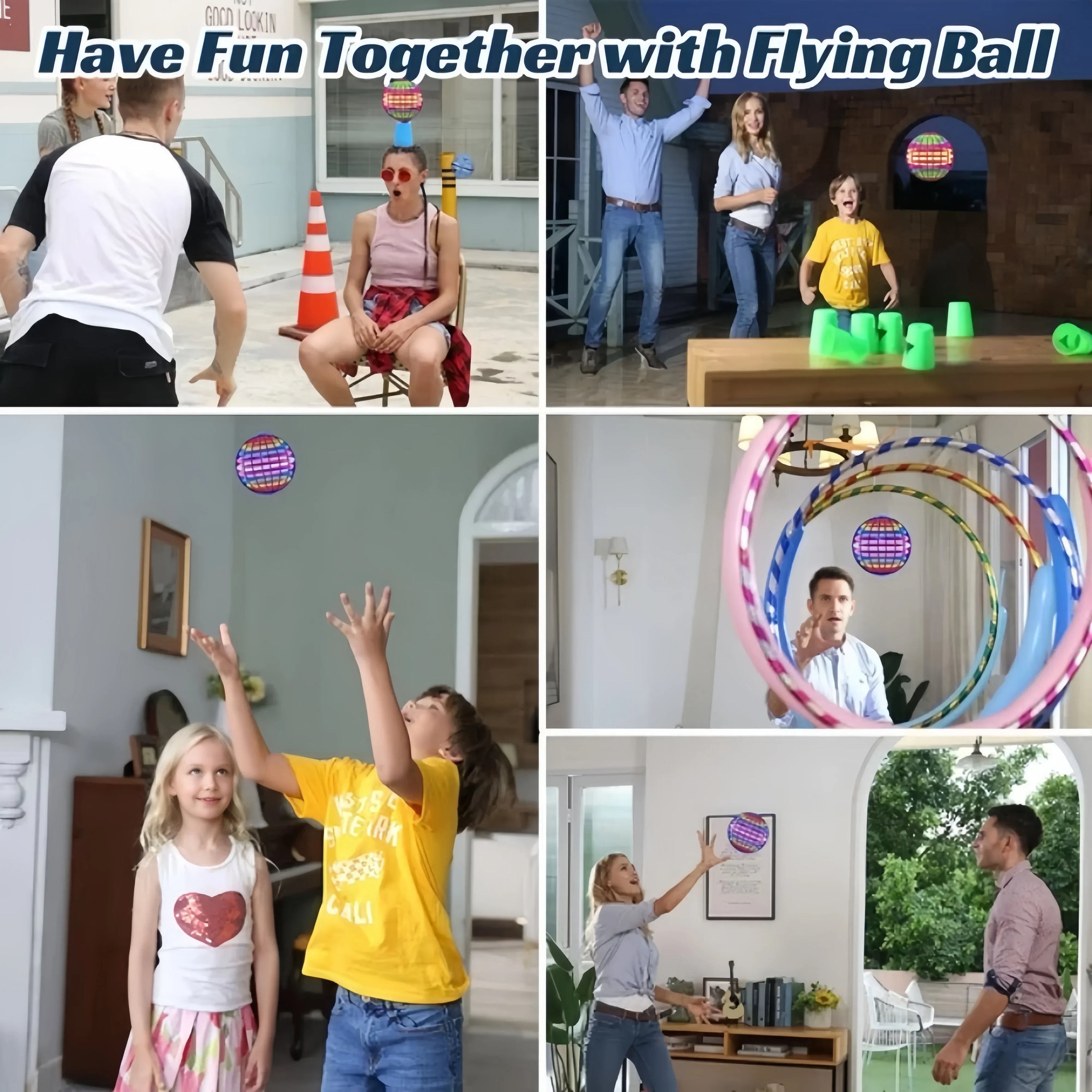 Flying Ball Boomerang Spinner Toys Hand Control Drone 360° Rotating Mini UFO With LED Lights for Children Funny Birthday Gifts