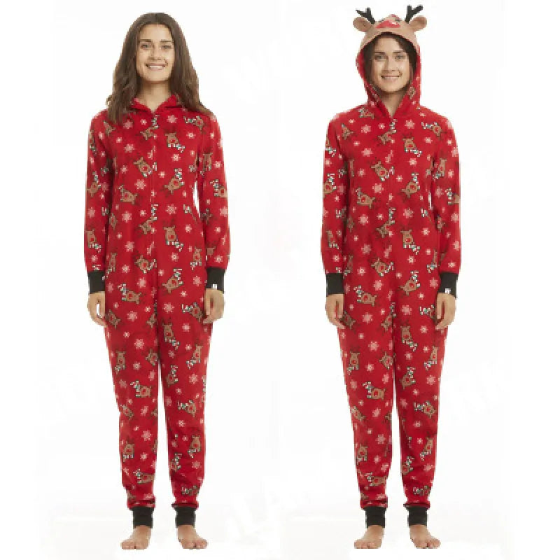 Hooded Christmas Jumpsuit Set