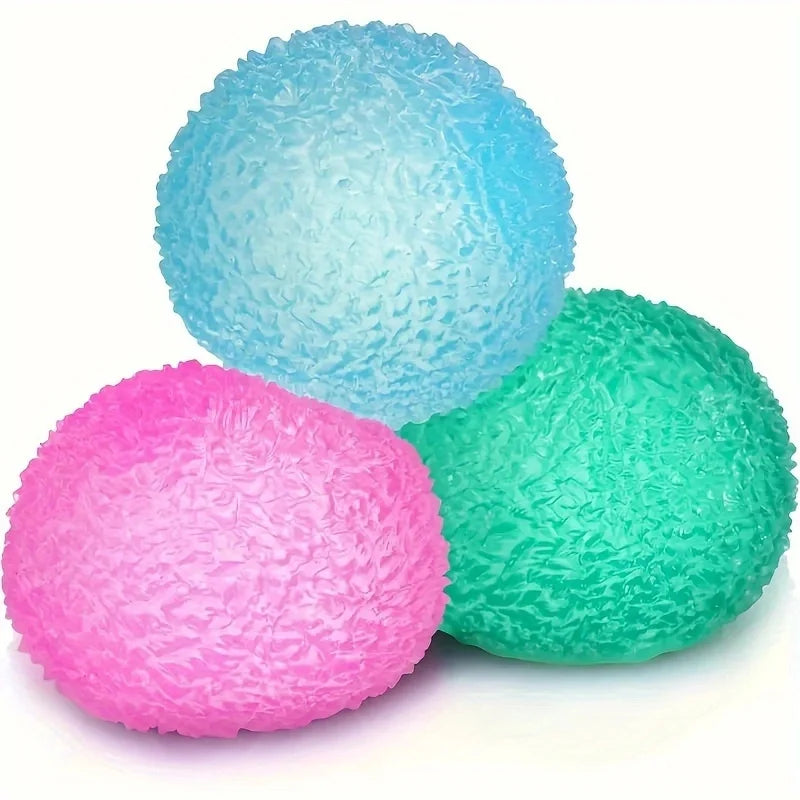 1Pc Squishy Multicolor Texture Ice Ball Squeeze Toy for Kids Soft Pinch Sensory Toys Children Halloween Christmas Holidays Gifts