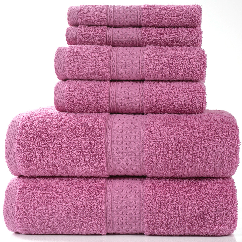 6-Piece Cotton Absorbent Towel Bath Set