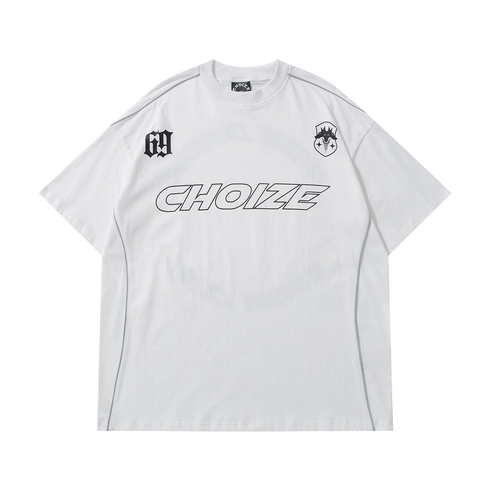 Men Oversized Reflective Strip T-Shirt