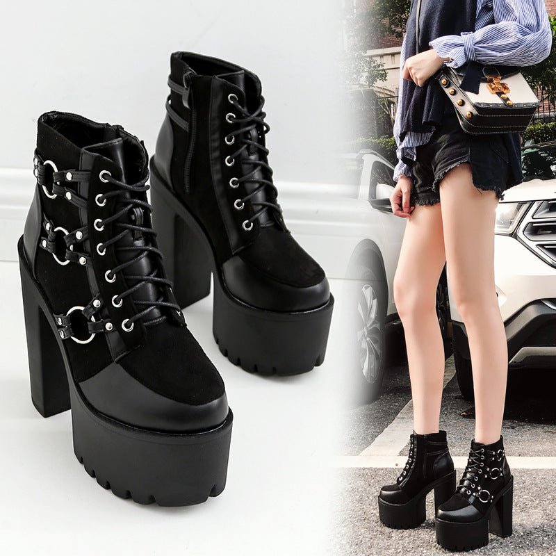 Goth Platform Ankle Boots