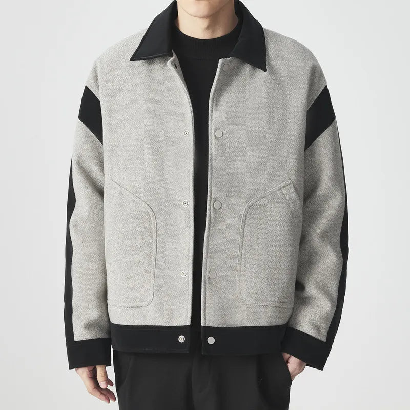 Men Lapel Down Jacket