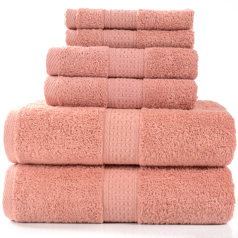 6-Piece Cotton Absorbent Towel Bath Set