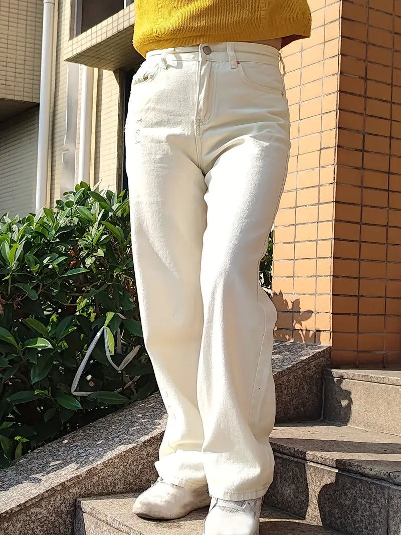 Women Vintage High Waist Loose Fit Denim Jeans