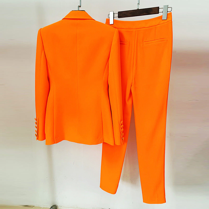 Double-Breasted Suit Set