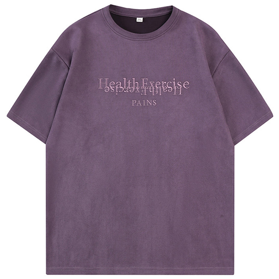 Men and Women Vintage Oversized Suede T-Shirt