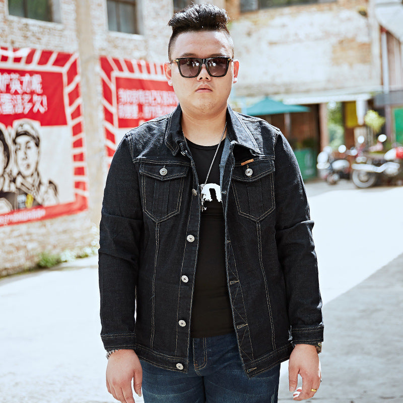 Men Plus Size Denim Jacket