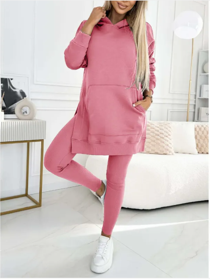 Women Thick Hooded Sweatsuit Set