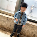 Boys Cartoon Bear Denim Jacket