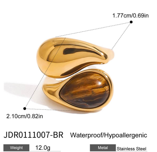 Women Drop Pearl Ring