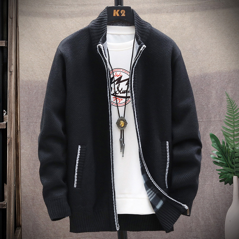 Men's Thick Padded Jumper Cardigan