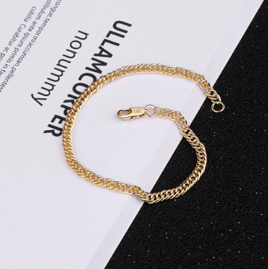 18K Gold Jewelry Set - Bracelet and Necklace