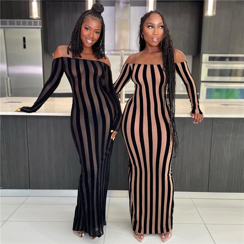 Striped Slim Dress