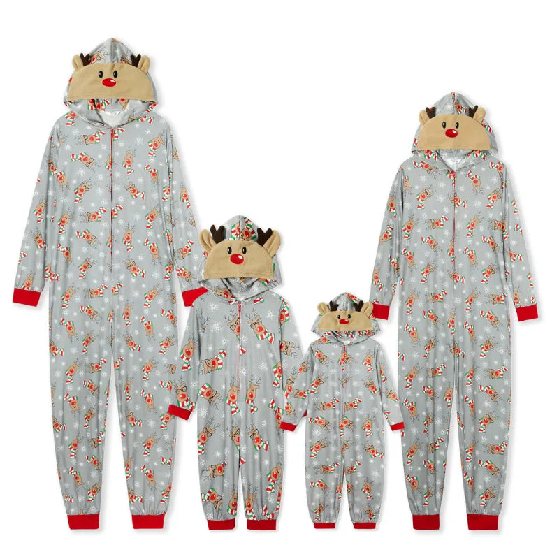 Hooded Christmas Jumpsuit Set