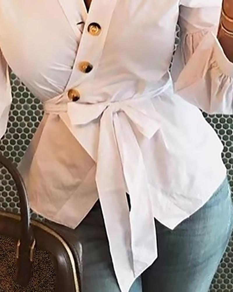 Lantern Long Sleeve Blouse