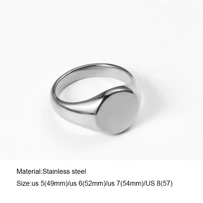 Fashiona golden croissant Stainless Steel rings for women Geometric minimalism ring Couple Matching Jewlery Gifts Do not fade