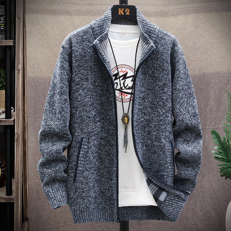 Men's Thick Padded Jumper Cardigan