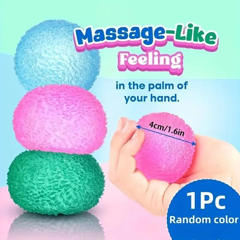 1Pc Squishy Multicolor Texture Ice Ball Squeeze Toy for Kids Soft Pinch Sensory Toys Children Halloween Christmas Holidays Gifts