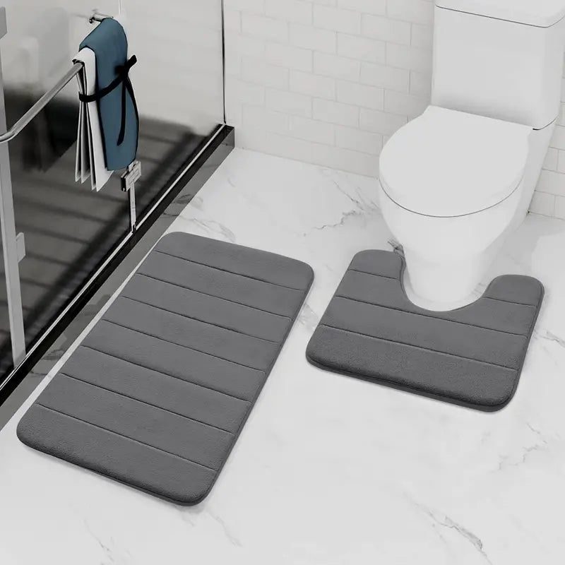 Memory Foam Bath Mat - Soft, Absorbent, Non-Slip