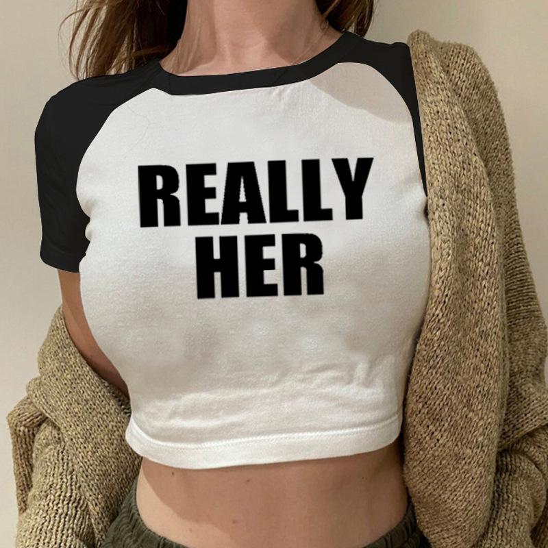 Women Really Her Cropped T-Shirt