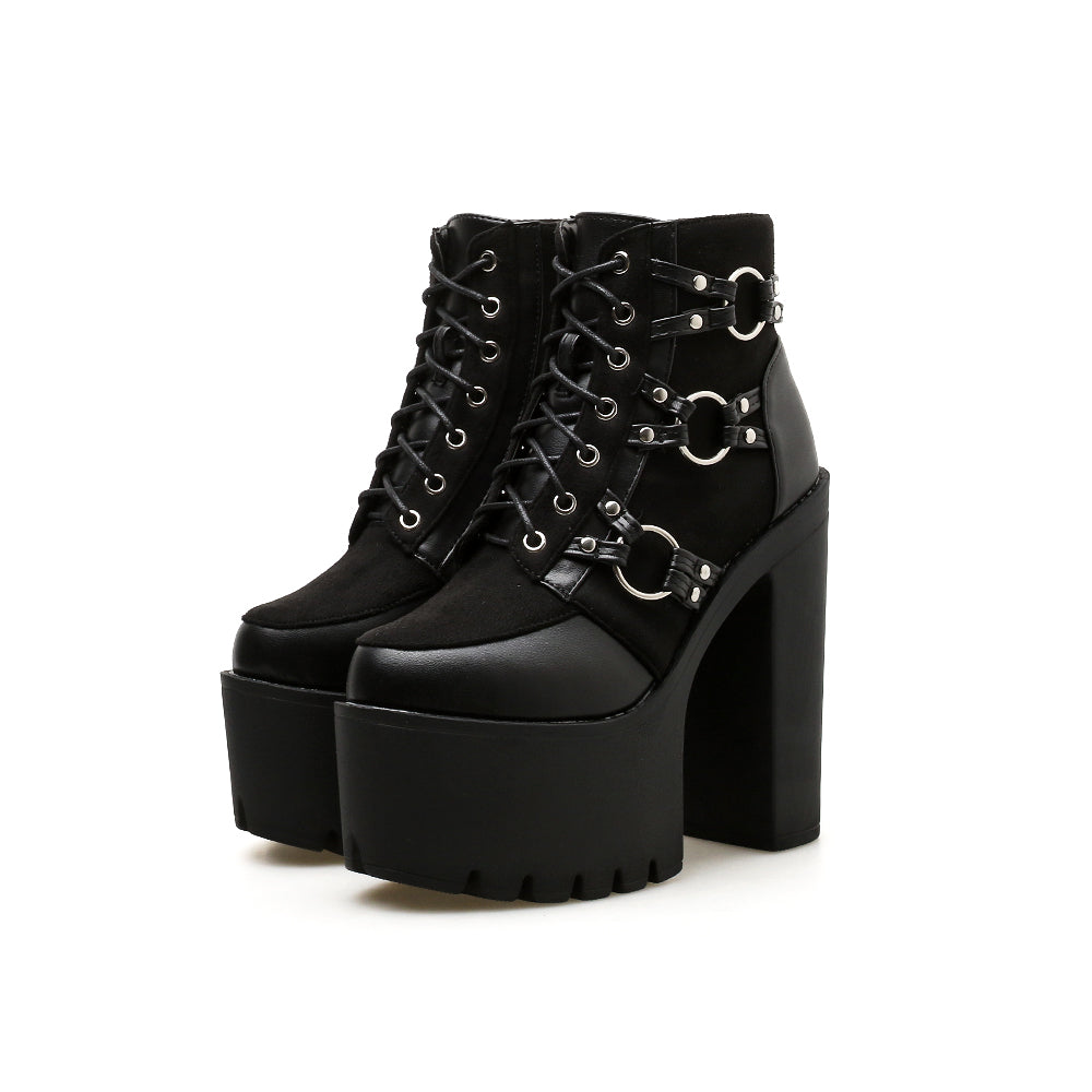 Goth Platform Ankle Boots