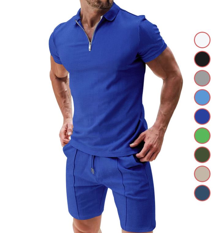 Men Short Sleeve T-Shirt Shorts Casual Set