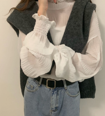 French Style Loose Chiffon Blouse
