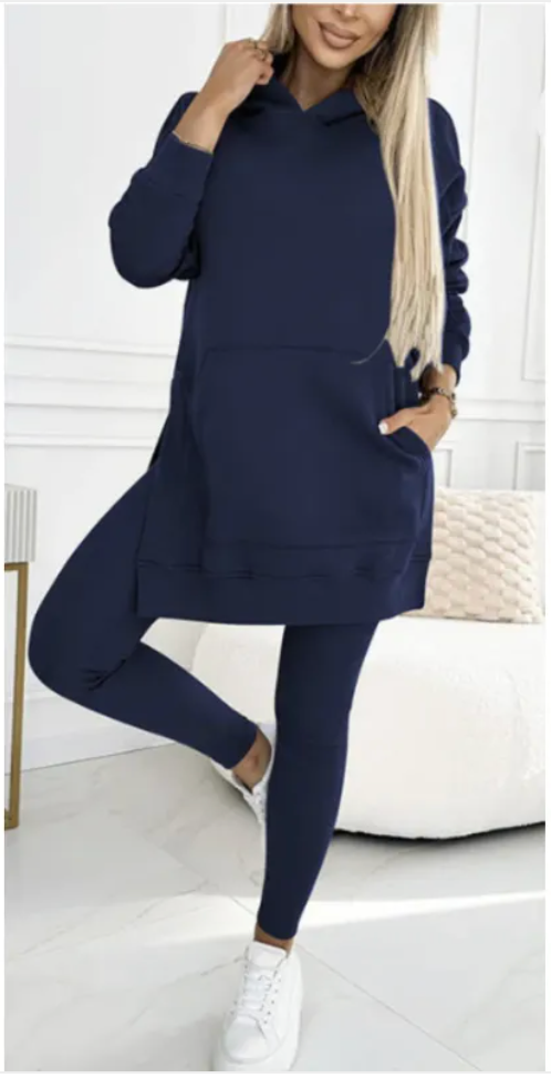 Women Thick Hooded Sweatsuit Set