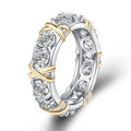 Fashionable Gold-Plated Zircon Ring
