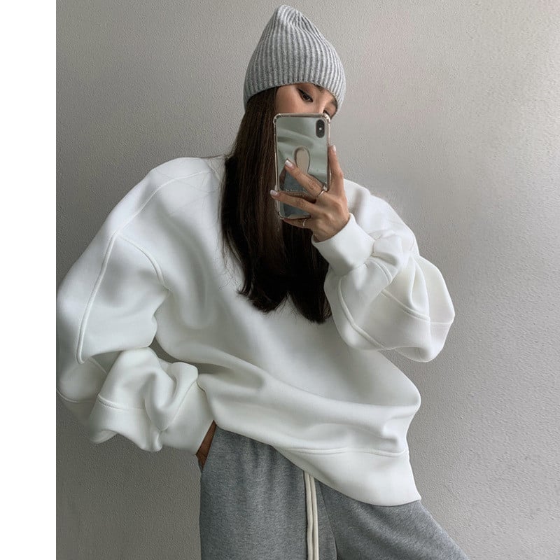 Round Neck Pullover Sweatshirt