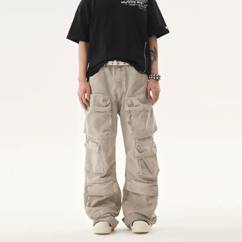 Men Washed Denim Jeans