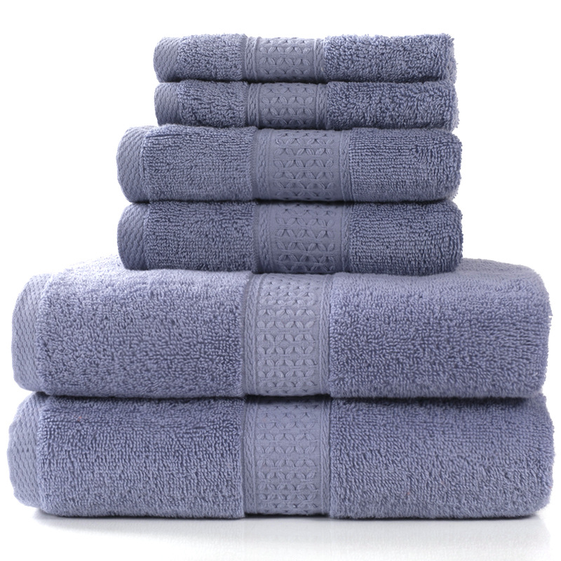 6-Piece Cotton Absorbent Towel Bath Set