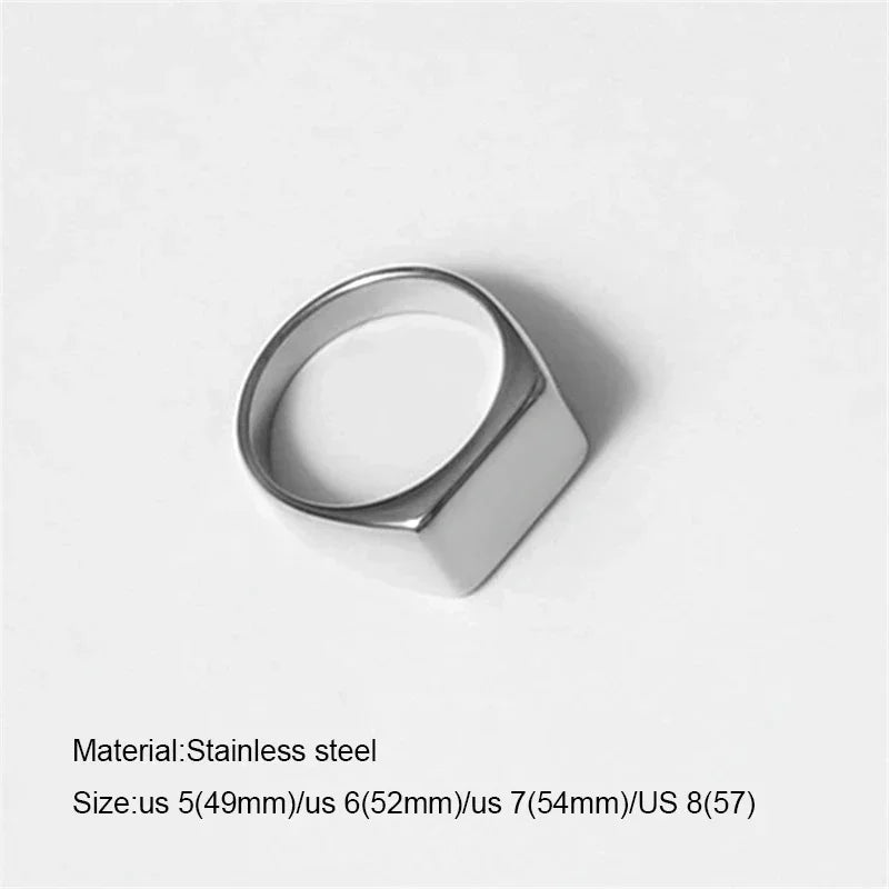 Fashiona golden croissant Stainless Steel rings for women Geometric minimalism ring Couple Matching Jewlery Gifts Do not fade